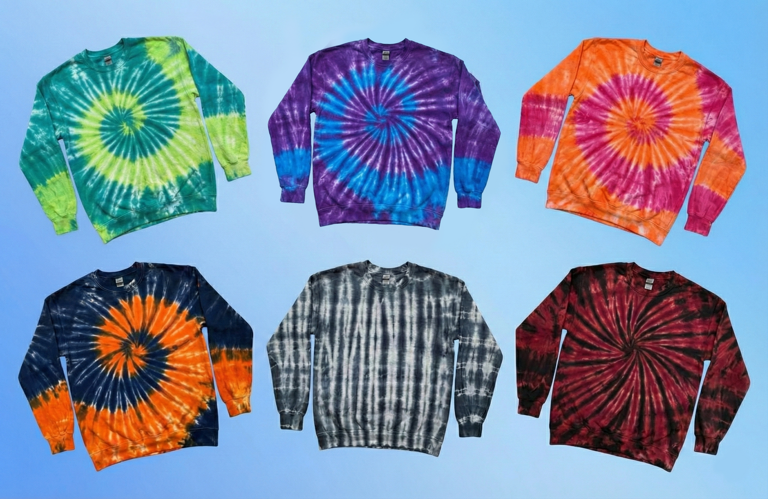 Batiikki Tie-Dye pitkähihaiset paidat