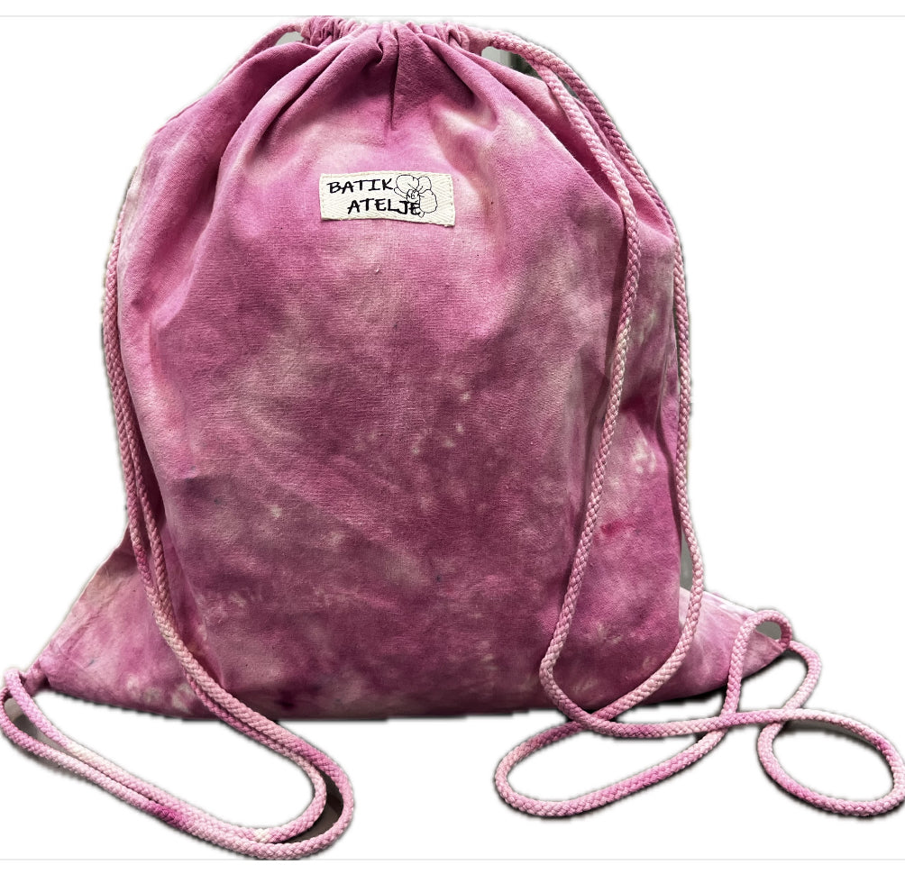 Kaunis ja kestävä magen  punainen batiikkikangapussi