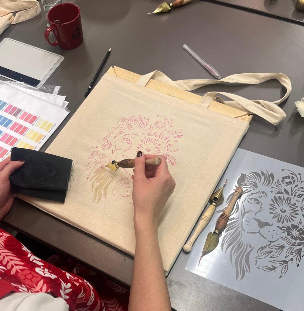 Kangaskassin maalaus -kurssi kuumavahatekniikalla 2025